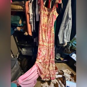 Flying Tomato Pink and Orange Floral Dress from impressions